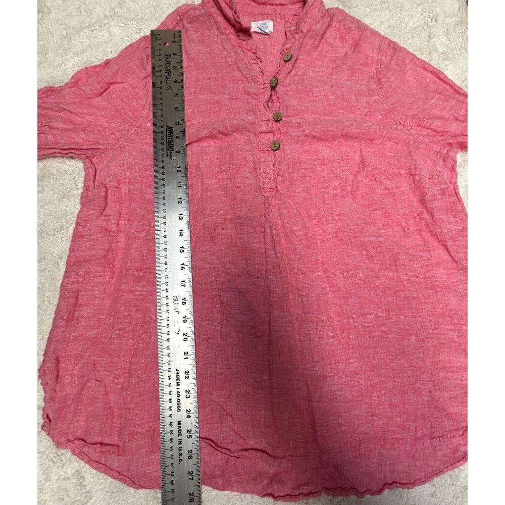 Sigrid Olsen Women's Plus Size 1x Red Linen Roll-… - image 4